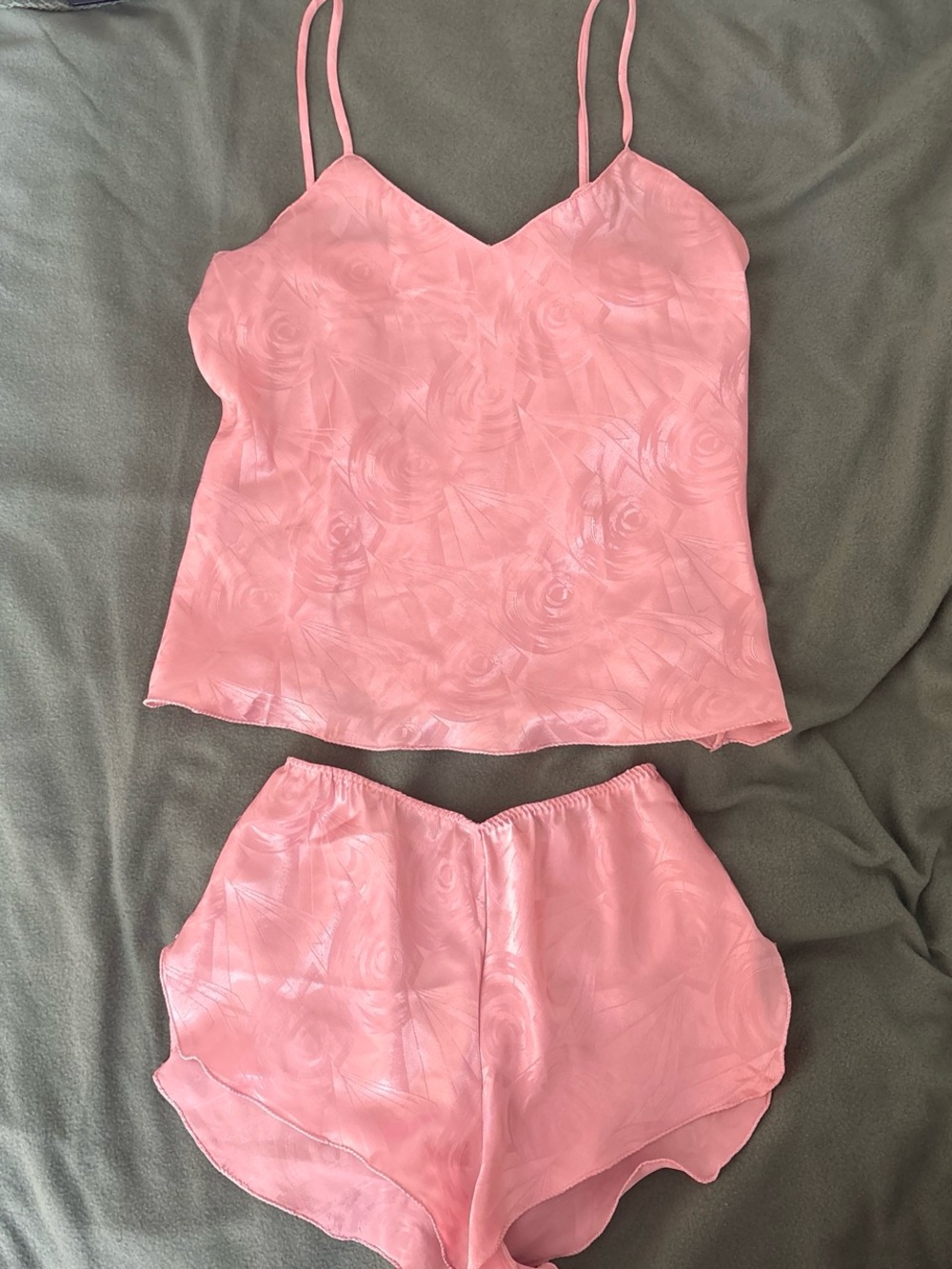 Nordstrom Pink Floral Satin Cami & Shorts Sleep Set